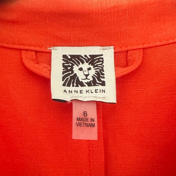 Anne Klein Orange Button Up Dress - Picture 2 of 3